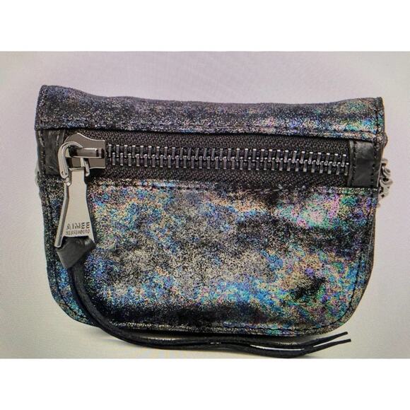 NWT Aimee Kestenberg Down under mini Crossbody iridescent black - Picture 1 of 8